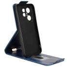 For vivo X200 FE / S30 Pro mini Magnetic Vertical Flip Leather Phone Case with Buckle(Blue) - 3