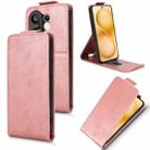For vivo X200 FE / S30 Pro mini Magnetic Vertical Flip Leather Phone Case with Buckle(Rose Gold) - 1