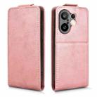For vivo X200 FE / S30 Pro mini Magnetic Vertical Flip Leather Phone Case with Buckle(Rose Gold) - 2