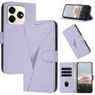 For ZTE Axon 60 Triangle Pattern Buckle Clasp Leather Phone Case(Light Purple) - 1