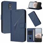 For ZTE Blade A32 Triangle Pattern Buckle Clasp Leather Phone Case(Royal Blue) - 1