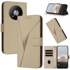 For ZTE Fresh 50 Triangle Pattern Buckle Clasp Leather Phone Case(Gold) - 1