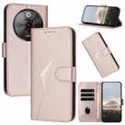 For ZTE nubia Focus Pro Triangle Pattern Buckle Clasp Leather Phone Case(Rose Gold) - 1