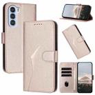 For ZTE nubia S 5G A403ZT Triangle Pattern Buckle Clasp Leather Phone Case(Rose Gold) - 1