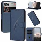 For ZTE nubia Z60 Ultra Triangle Pattern Buckle Clasp Leather Phone Case(Royal Blue) - 1