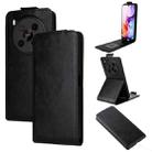 For ZTE Blade V70 Max Magnetic Vertical Flip Leather Phone Case with Buckle(Black) - 1