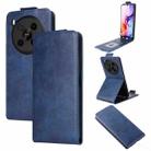 For ZTE Blade V70 Max Magnetic Vertical Flip Leather Phone Case with Buckle(Blue) - 1