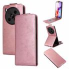 For ZTE Blade V70 Max Magnetic Vertical Flip Leather Phone Case with Buckle(Rose Gold) - 1