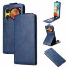 For ZTE nubia Music 2 Magnetic Vertical Flip Leather Phone Case with Buckle(Blue) - 1