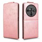 For ZTE Blade A76 5G Magnetic Vertical Flip Leather Phone Case with Buckle(Rose Gold) - 2