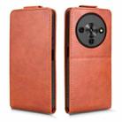 For ZTE Blade A76 5G Magnetic Vertical Flip Leather Phone Case with Buckle(Brown) - 2