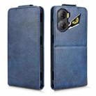 For ZTE nubia Neo 3 5G Magnetic Vertical Flip Leather Phone Case with Buckle(Blue) - 2