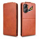 For ZTE nubia Neo 3 5G Magnetic Vertical Flip Leather Phone Case with Buckle(Brown) - 2