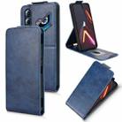 For ZTE nubia Neo 3 GT 5G Magnetic Vertical Flip Leather Phone Case with Buckle(Blue) - 1
