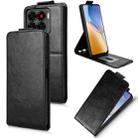 For ZTE Blade A56 4G Magnetic Vertical Flip Leather Phone Case with Buckle(Black) - 1