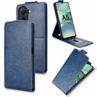 For Xiaomi Poco C71 / Redmi A5 4G 171.7mm Magnetic Vertical Flip Leather Phone Case with Buckle(Blue) - 1