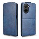 For Xiaomi Poco C71 / Redmi A5 4G 171.7mm Magnetic Vertical Flip Leather Phone Case with Buckle(Blue) - 2