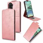 For Xiaomi Poco C71 / Redmi A5 4G 171.7mm Magnetic Vertical Flip Leather Phone Case with Buckle(Rose Gold) - 1