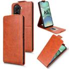 For Xiaomi Poco C71 / Redmi A5 4G 171.7mm Magnetic Vertical Flip Leather Phone Case with Buckle(Brown) - 1
