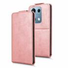 For Redmi Note 14S / Note 13 Pro 4G Magnetic Vertical Flip Leather Phone Case with Buckle(Rose Gold) - 2