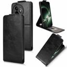 For Redmi K80 Ultra Magnetic Vertical Flip Leather Phone Case with Buckle(Black) - 1