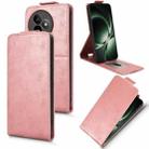 For Redmi K80 Ultra Magnetic Vertical Flip Leather Phone Case with Buckle(Rose Gold) - 1