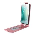 For Honor 400 Magnetic Vertical Flip Leather Phone Case with Buckle(Rose Gold) - 3