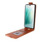For Honor 400 Magnetic Vertical Flip Leather Phone Case with Buckle(Brown) - 3
