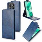 For Honor X8c 4G Magnetic Vertical Flip Leather Phone Case with Buckle(Blue) - 1