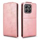 For Honor X8c 4G Magnetic Vertical Flip Leather Phone Case with Buckle(Rose Gold) - 2