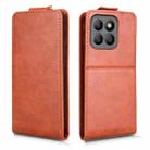 For Honor X8c 4G Magnetic Vertical Flip Leather Phone Case with Buckle(Brown) - 2