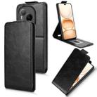 For Honor Power Magnetic Vertical Flip Leather Phone Case with Buckle(Black) - 1
