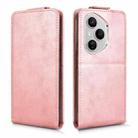 For Honor 400 Pro Global 160.8mm Magnetic Vertical Flip Leather Phone Case with Buckle(Rose Gold) - 2