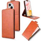 For Honor 400 Pro Global 160.8mm Magnetic Vertical Flip Leather Phone Case with Buckle(Brown) - 1