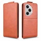 For Honor 400 Pro Global 160.8mm Magnetic Vertical Flip Leather Phone Case with Buckle(Brown) - 2