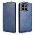 For Honor X6c 4G Magnetic Vertical Flip Leather Phone Case with Buckle(Blue) - 2