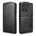 For Motorola Edge 60 Pro Magnetic Vertical Flip Leather Phone Case with Buckle(Black) - 2