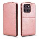 For Motorola Edge 60 Pro Magnetic Vertical Flip Leather Phone Case with Buckle(Rose Gold) - 2