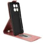 For Motorola Edge 60 Pro Magnetic Vertical Flip Leather Phone Case with Buckle(Rose Gold) - 3