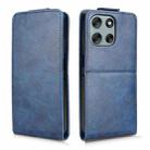 For Motorola Moto G56 5G Magnetic Vertical Flip Leather Phone Case with Buckle(Blue) - 2