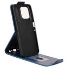 For Motorola Moto G56 5G Magnetic Vertical Flip Leather Phone Case with Buckle(Blue) - 3