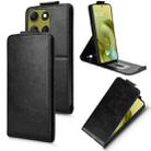 For Motorola Moto G86 5G Magnetic Vertical Flip Leather Phone Case with Buckle(Black) - 1