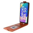 For Samsung Galaxy F06 5G / M06 5G Magnetic Vertical Flip Leather Phone Case with Buckle(Brown) - 3