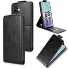 For Samsung Galaxy M56 5G Magnetic Vertical Flip Leather Phone Case with Buckle(Black) - 1
