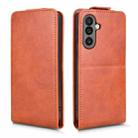 For Samsung Galaxy M56 5G Magnetic Vertical Flip Leather Phone Case with Buckle(Brown) - 2