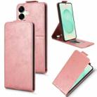 For Samsung Galaxy S25 FE 5G Magnetic Vertical Flip Leather Phone Case with Buckle(Rose Gold) - 1
