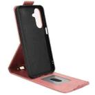 For Samsung Galaxy M36 5G Magnetic Vertical Flip Leather Phone Case with Buckle(Rose Gold) - 3