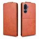 For Samsung Galaxy M36 5G Magnetic Vertical Flip Leather Phone Case with Buckle(Brown) - 2