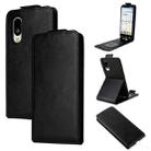 For Sharp Basio Active3 Magnetic Vertical Flip Leather Phone Case with Buckle(Black) - 1
