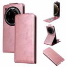 For Xiaomi 15 Ultra 5G Magnetic Vertical Flip Leather Phone Case with Buckle(Rose Gold) - 1